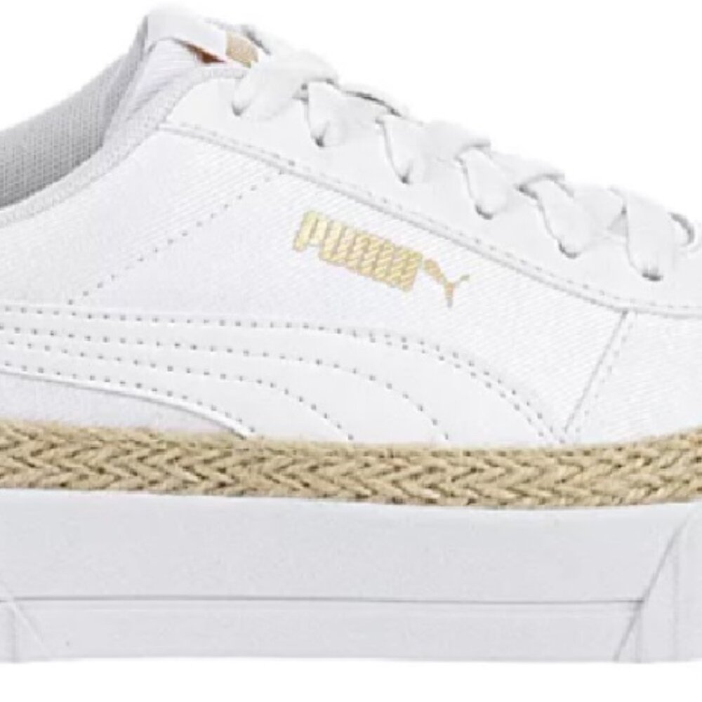 Puma Carina Espadrille Canvas Jute Platform Spring Summer Tennis Trainer 388389 - Picture 13 of 16